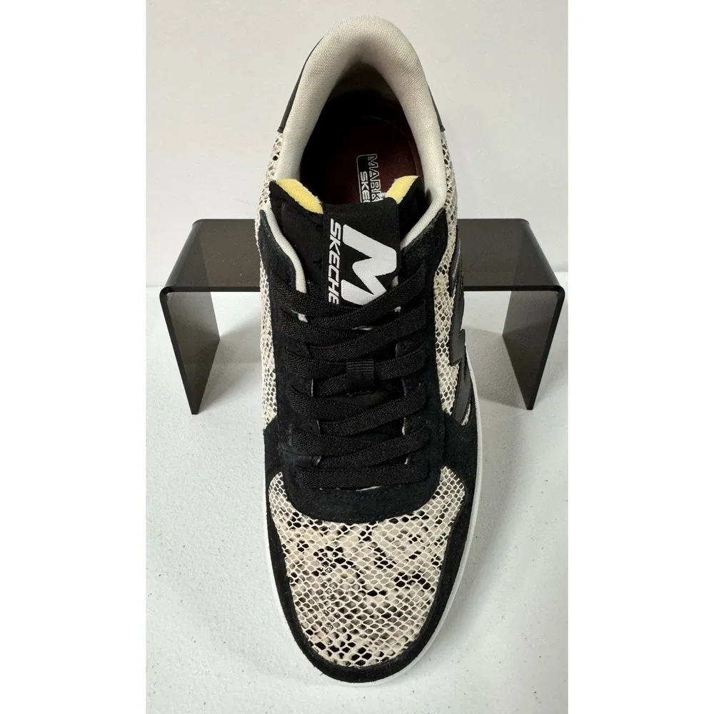 Size 8US‎ - Skechers Mark Nason Sneaker Shoes, Black/ Snake Skin Design